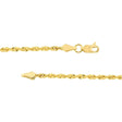 14K Gold Chain, 20", 2.3mm D/C Rope Chain with Lobster Lock, Gold Layered Chain, Gold Necklace, - Diamond Origin
