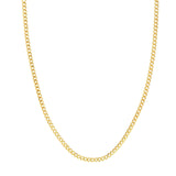 14K Gold Chain, 20", 3.7mm Curb Chain with Lobster Lock, Gold Layered Chains, Gold Layered Necklaces, - Diamond Origin