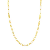 14K Gold Chain, 20", 5.10mm Paper Clip Chain, Gold Layered Chain, Gold Necklaces Chain, - Diamond Origin