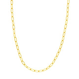 14K Gold Chain, 20", 5mm Paper Clip Chain with Lobster Lock, Gold Layered Chain, Gold Layered Necklaces - Diamond Origin