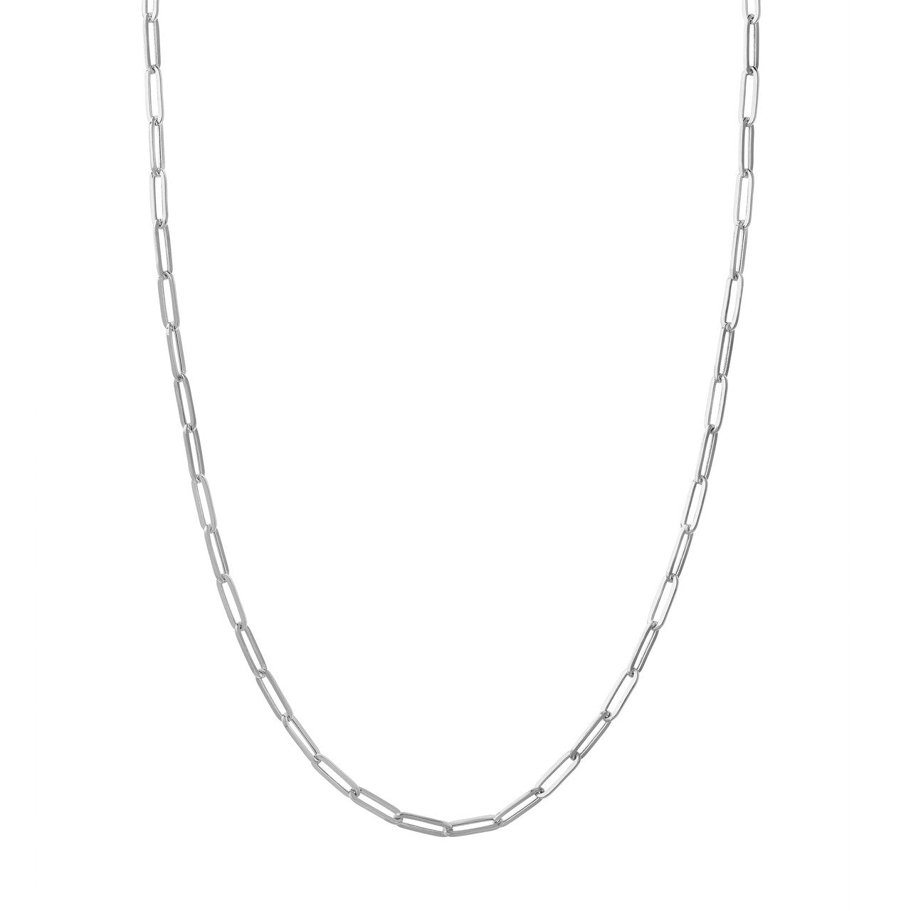 Amazon.com: LoveBling 14k Yellow Gold 5mm Paper Clip Link Necklace (14