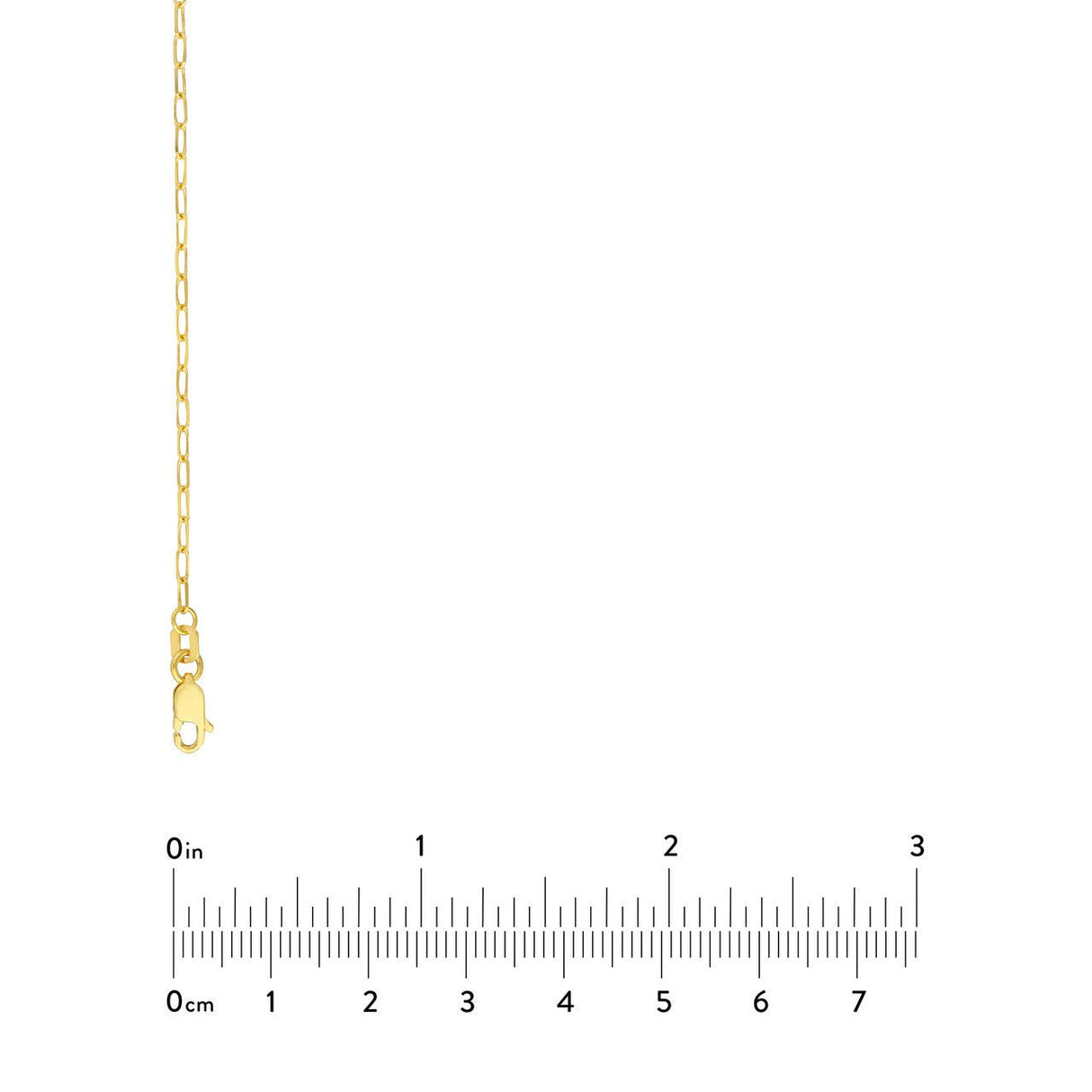 14K Gold Chain, 22", 1.7mm Paper Clip Chain with Lobster Lock, Gold Layered Chains, Gold Chain Necklace, - Diamond Origin