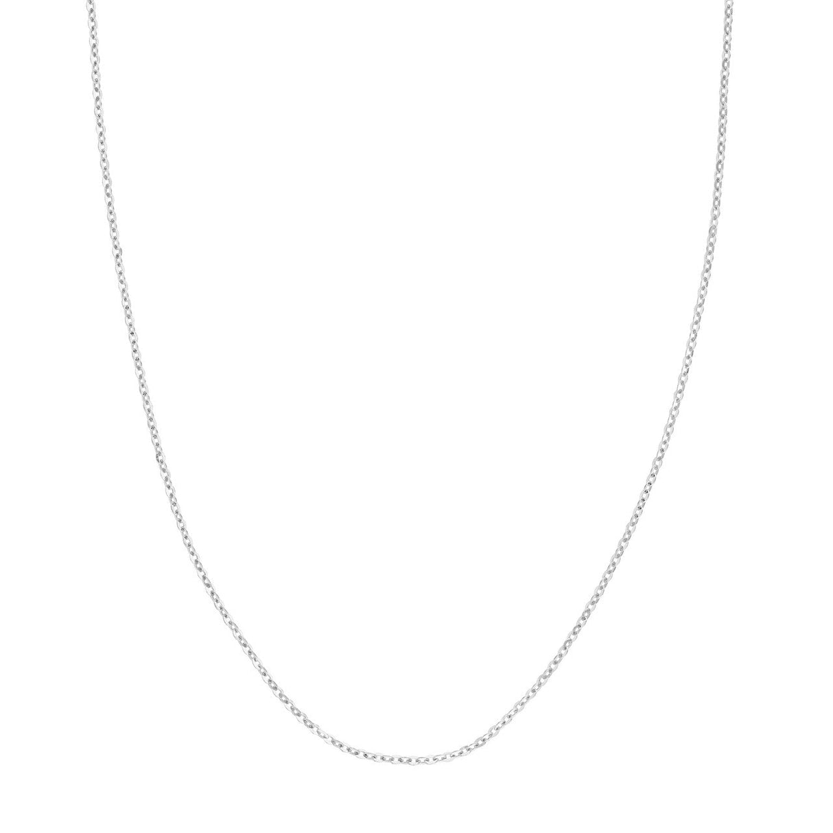 14K Gold Chain, 22", 2.1mm D/C Brill Cable Chain with Slider Bead, Gold Layered Chain, - Diamond Origin