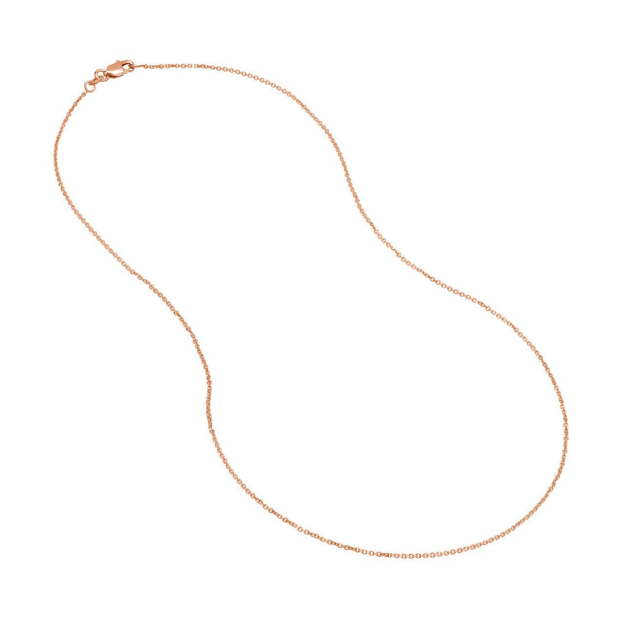 14K Gold Chain, 24", 1.05mm Diamond Cut Cable Chain with Lobster Lock, Gold Layered Chains, Gold Chain Necklace, - Diamond Origin