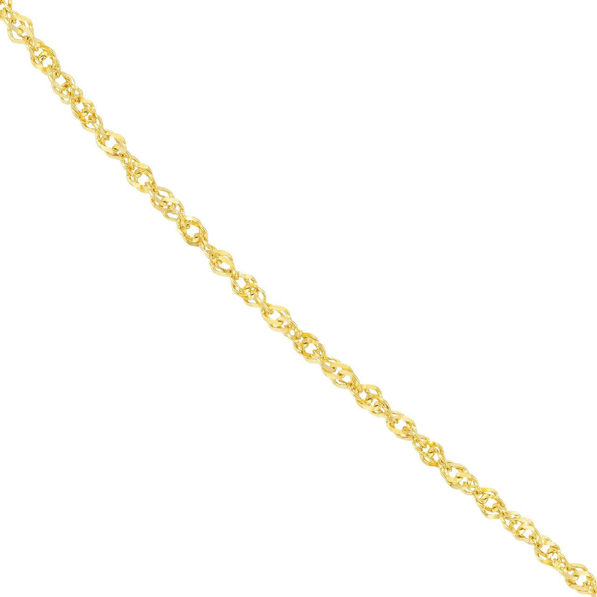 14K Gold Chain, 24", 1.5mm Sparkle Singapore Chain with Lobster Lock, Gold Layered Chain, Gold Layered Necklaces, - Diamond Origin