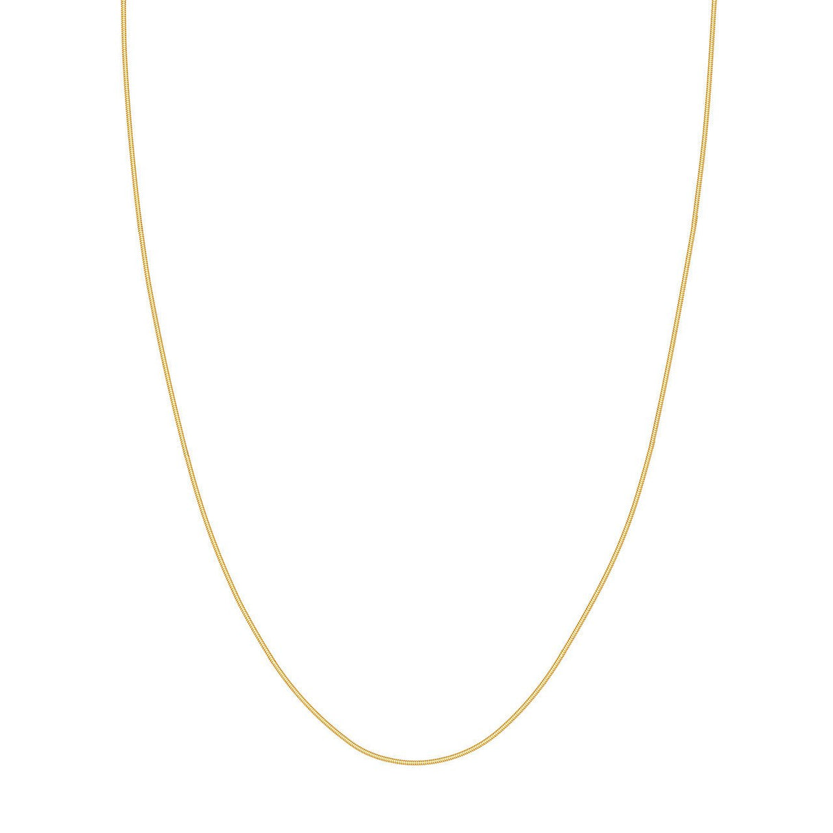 14K Gold Chain, 24", 1mm Snake Chain with Lobster Lock, Gold Layered Chain, Gold Chain Necklace, - Diamond Origin