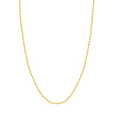 14K Gold Chain, 24", 2.3mm D/C Rope Chain with Lobster Lock, Gold Layered Chain, Gold Necklace, - Diamond Origin