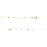 14K Gold Chain, 24", 3.6mm Paper Clip Chain with Pear Lock, Gold Layered Chain, Gold Necklaces, Choker, - Diamond Origin