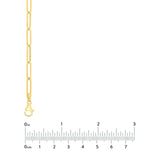 14K Gold Chain, 24", 5.10mm Paper Clip Chain, Gold Layered Chain, Gold Necklaces Chain, - Diamond Origin