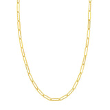 14K Gold Chain with a bold 5.10mm paper clip design, embodying a blend of modern style and classic luxury, compare us with  zales, compare us with vrai, a clean origin of gold, diamond  origin, gold necklaces, compare us with james allen, compare with brilliant earth, compare us with lindsey leigh jewelry
