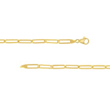 Detailed view of the paper clip chain, highlighting its unique design and the lustrous glow of the gold links, compare us with  zales, compare us with vrai, a clean origin of gold, diamond  origin, gold necklaces, compare us with james allen, compare with brilliant earth, compare us with lindsey leigh jewelry