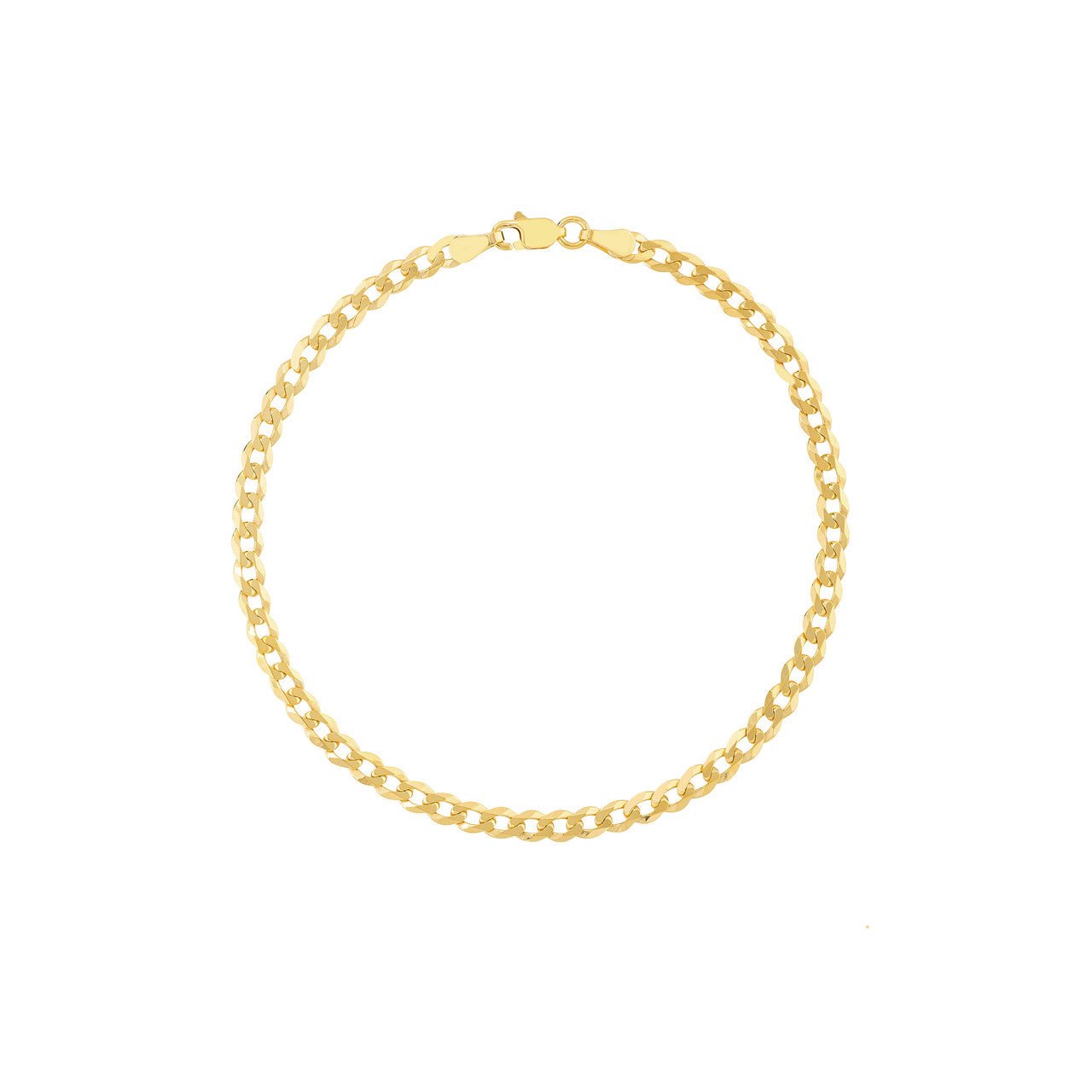 AJS Italian Design Vintage Solid Yellow Gold Chain Bracelet