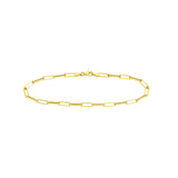 Hollow Paper Clip Chain with Pear Lock, 3,8mm, Gold Chain Necklace, Elevate your outfit with our fashionable paper clip chain bracelets