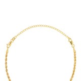 The radiant 14K Gold Chain displayed against a contrasting backdrop, with the gold finish reflecting light brilliantly, drawing attention to its lustrous quality and durable design, compare us with  zales, compare us with vrai, a clean origin of gold, diamond  origin, gold necklaces, gold rope chain, compare us with james allen, compare with brilliant earth,