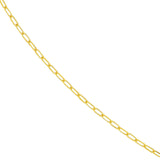 Introducing our 14K Gold Paper Clip Chain with Lobster Lock. This elegant and versatile chain necklace is crafted from high-quality 14K gold, offering a timeless appeal that complements any outfit. Secure and stylish, it's a must-have accessory for everyday wear.