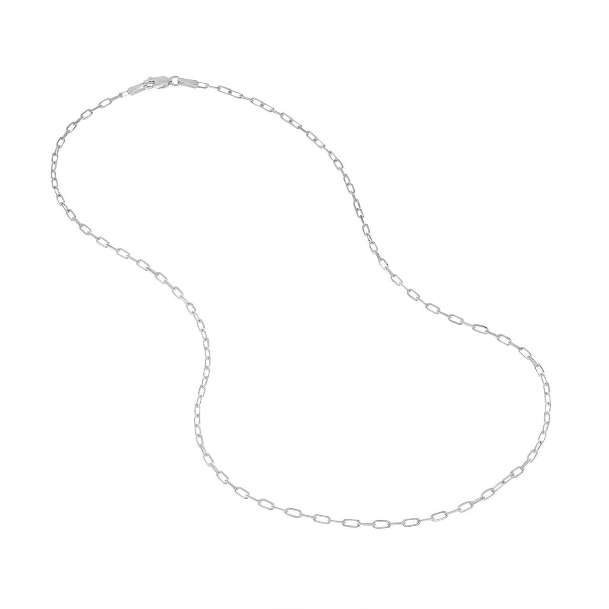 Make a bold fashion statement with this mesmerizing 14K gold chain necklace. The 1.95mm double-curb paper clip links showcase meticulous craftsmanship and attention to detail, while the lobster lock ensures easy and secure fastening. Perfect for those seeking a chic and contemporary accessory that exudes confidence and sophistication