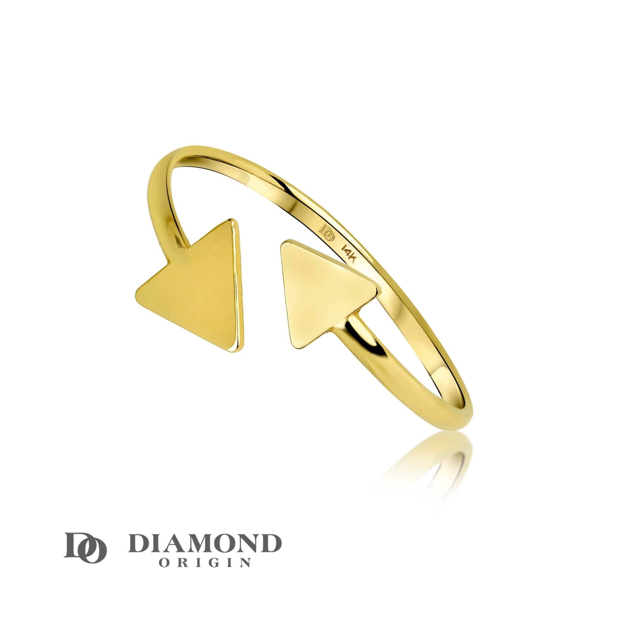 14K Gold Ring, 2mm Horizontal Bar Ring, Gold Stackable Ring, 2023, –  Diamond Origin