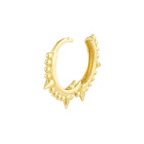 17mm Bead N Spike Hoop Earrings, Gold Hoop Earrings,  The  Collection of 14K Gold Earrings from Diamond Origin is perfect for any occasion. Featuring 17mm Bead N Spike Hoop Earrings, these fashionable and elegant earrings will make a perfect gift for anyone. Make a statement with these stunning gold earrings.  gift for her, birthday gift, gold gift, love gift,  Elegant and fashionable gold earrings, trendy gold earrings for all occasions gifts,  Gold earrings from Diamond Origin,