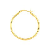   2mm x 30mm Polished Hoop Earrings,  Gold earring for all occasions gift,  Gold earring from Diamond Origin,  Dazzling from every angle, these 14K gold hoop earrings from the 2023 Collection will feel effortlessly stylish on your ears. The 2mm x 30mm polished hoops add a touch of passion and luxury to any outfit. Glam up your look with these beautiful earrings. Make a statement you won't forget!   