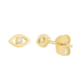 Discover the perfect gift for her with the Diamond Origin 14K Gold Earrings 2023 Collection! Adorned with two shining 2pts diamonds and a gorgeous open mini evil eye motif, these earrings make a luxurious statement. A timeless representation of love and appreciation, they're perfect for any birthday or special occasion. Experience the modern elegance of these exquisite diamond earrings and make her day one to remember!  gift for her, birthday gift, gold gift, love gift,