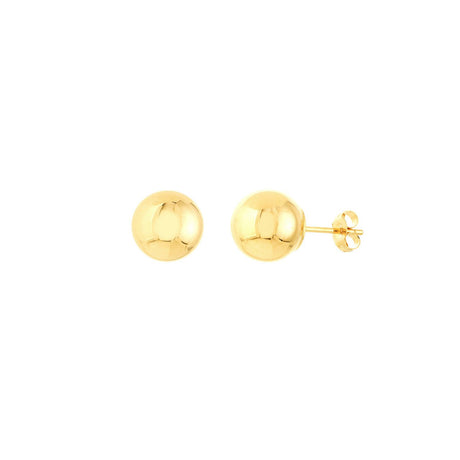 14K Gold Earrings 2023 Collection, 8mm Polished Ball Stud Earrings  Spoil yourself or someone special with these precious 8mm 14K gold ball earrings from the 2023 collection. Perfect for any special occasion or just to show your love, these classic and timeless earrings are sure to impress! Highlight any outfit with elegant and fashionable Diamond Origin gold jewelry.  gift for her,  birthday gift,  small gold gift,  love gift,  Gold earring for all occasions gift,  Gold ring from Diamond Origin,