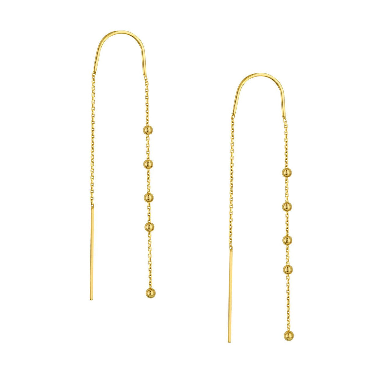 Add a touch of bohemian charm to your outfit with our bead accent chain earrings. These unique and stylish earrings feature delicate chains and colorful beads that dangle and catch the light beautifully. Perfect for any occasion, these earrings are sure to turn heads and add a pop of color to your look.