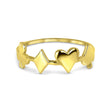 Showcasing a unique blend of playfulness and elegance, this 14K Gold Game Queen Stackable Poker Ring features mini card suit symbols on a high-quality gold band. A stylish tribute to the queen of games, perfect for stacking or wearing alone, gold ring, gold rings, 14K gold ring, 14K gold rings, stackable ring, stackable rings, diamond origin,