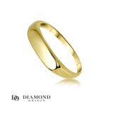 Crafted from 14K gold, this ring captures the light beautifully, reflecting off the polished signet to highlight its distinctive shape. Its slim, stackable design allows for versatile wear – it can be worn on its own as a bold statement piece or paired with other rings for a layered, more personalized look, dimaond origin, clean origin, gold ring, gold rings,