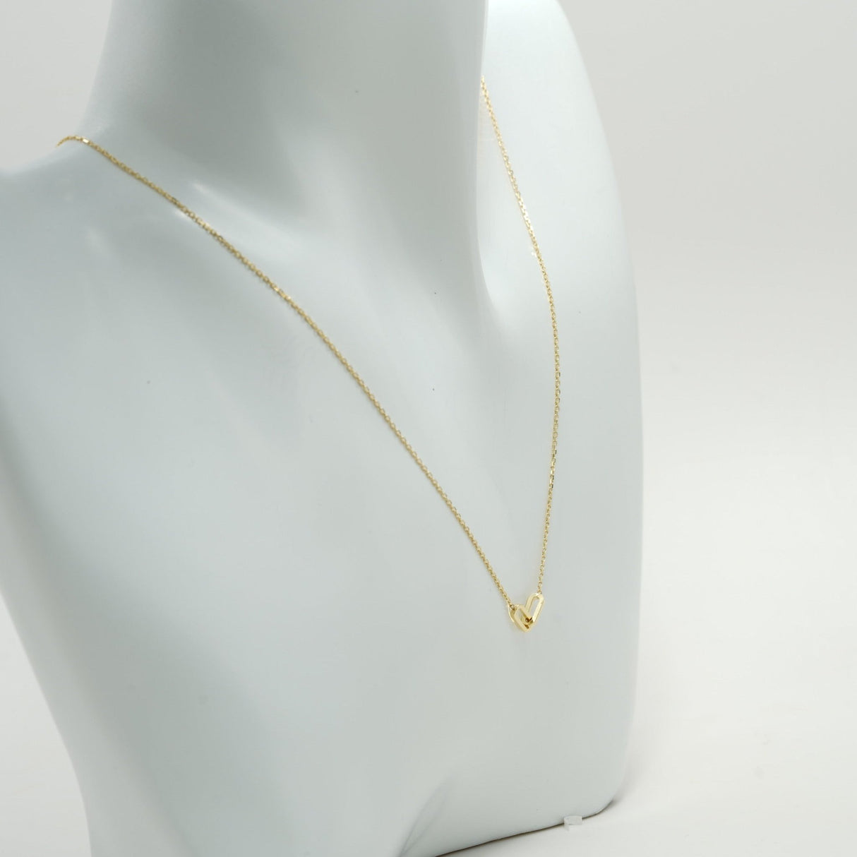 14K Gold Necklace, Adjustabla Double Paper Clip Necklace, Fashion and Trendy Necklace,  Wear something special with the 14K Gold Necklace from Diamond Origin. This adjustable paper clip necklace is perfect for any occasion and its fashionable and trendy design will make sure you stand out from the crowd. Not to mention its elegant look and stackable design! Get it now and experience true luxury.  Elegant and fashionable stackable gold necklace, trendy gold necklace for all occasions gift,