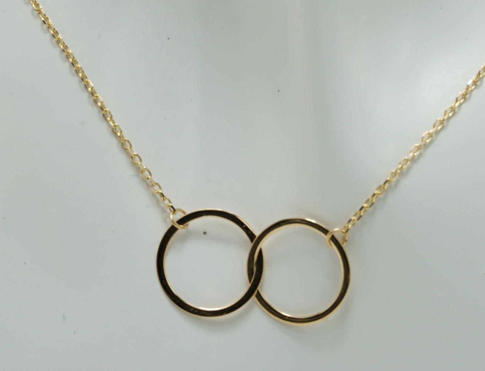 Oralia Double Circle Ring Pendant Necklace With High Quality Mini Golden  Heart Necklace (Combo)