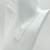 14K Gold Necklace, Double Circle Adjustable Necklace,  Achieve timeless style with Diamond Origin's 14K Gold Necklace. Its double circle design and adjustable feature make it the perfect companion for any outfit, while its real existing design provides a luxurious and eye-catching look. Feel like a fashion icon with this elegant and fashionable piece. Gift it to someone special or treat yourself!  Elegant and fashionable stackable gold necklace, trendy gold necklace for all occasions gift,