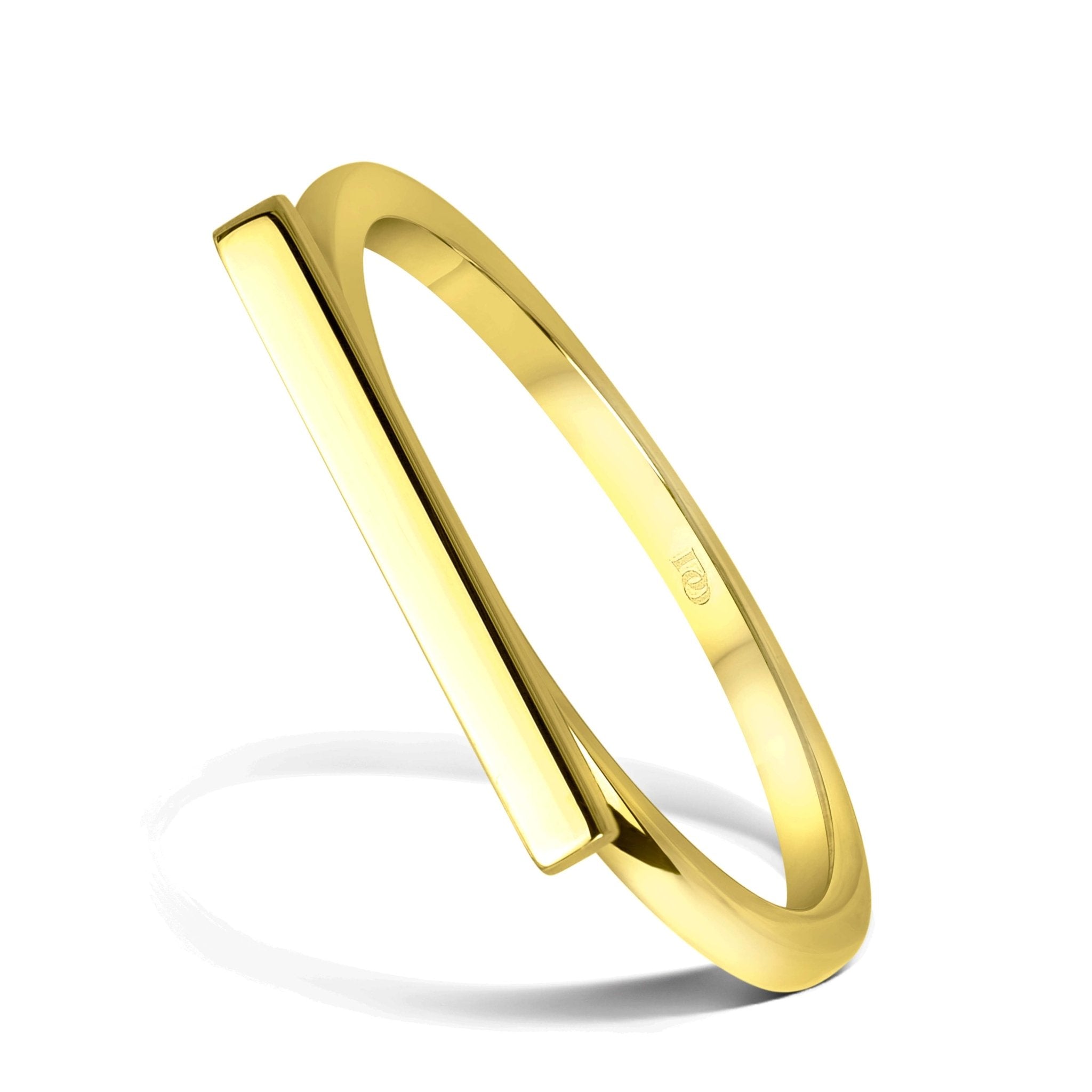 14k gold ring 2mm horizontal bar ring gold stackable ring 2023 599290