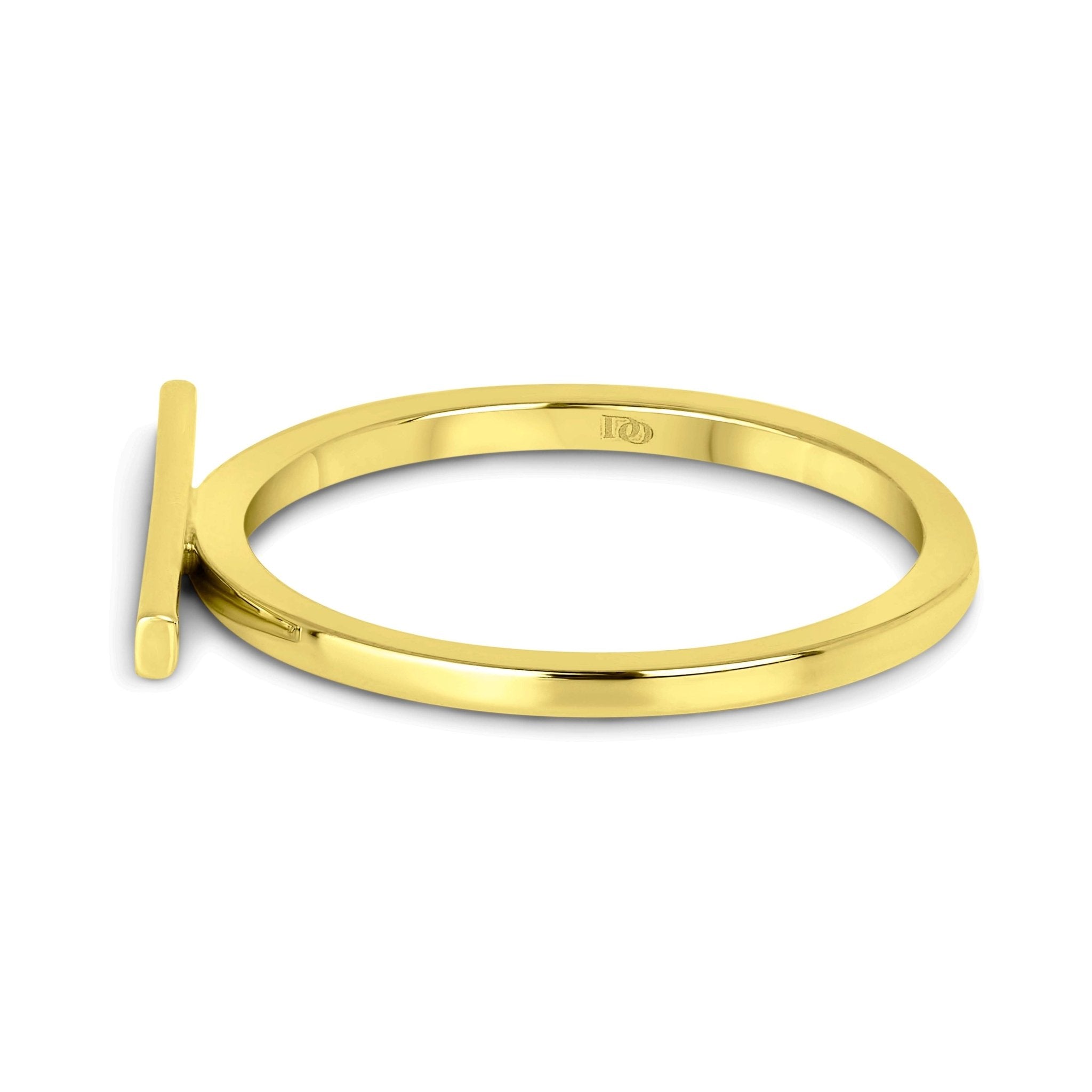 14k gold ring 2mm horizontal bar ring gold stackable ring 2023 730000