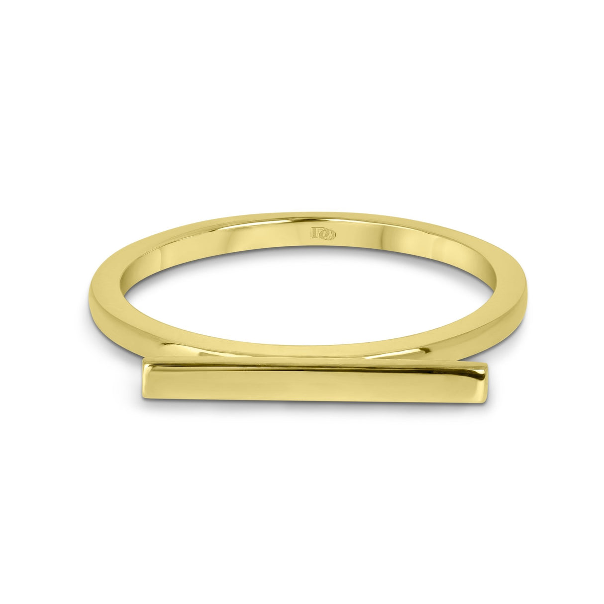 An exquisite 2mm golden ring with a horizontal bar design, reflecting the perfect fusion of contemporary fashion and meaningful symbolism, gold ring, gold rings, stackable ring, stackable rings, 14K gold stackable ring, 14K gold stackable rings, diamond origin, 