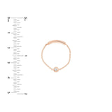 14K Gold Ring, Diamond Fashion Gold Ring, 3pt Diamond Bezel Chain Ring with Sizing Bar, 2023