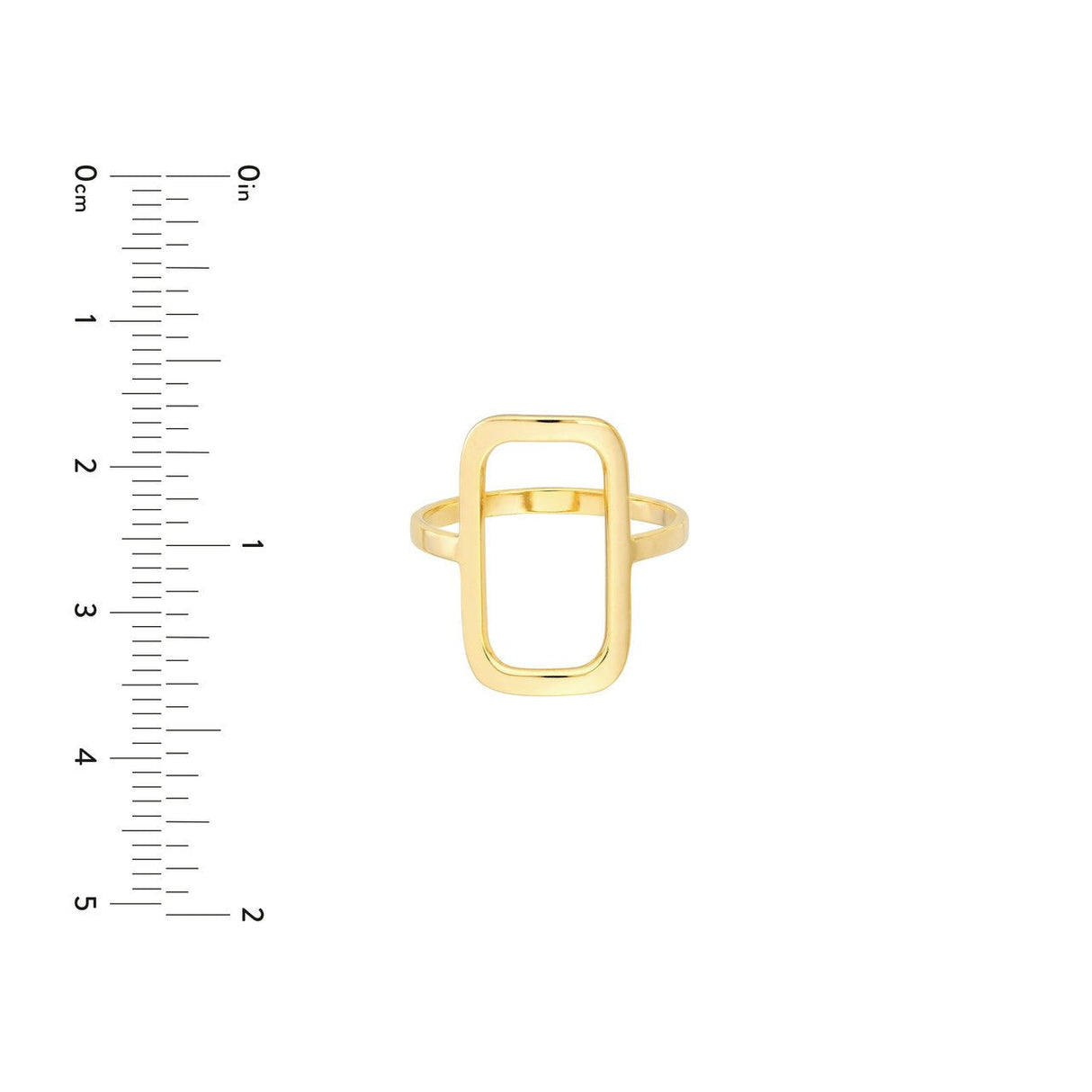 Our Gold Ring with Rectangular Frame Polished Ring design is the perfect blend of modern style and timeless elegance, crafted from high-quality gold with a smooth and polished finish that is perfect for any occasion.  Gold ring from Diamond Origin,