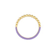 14K Gold Ring, Ring Collection 2023, 1/2 Beaded 1/2 Purple Enamel Ring  Elegant, fashionable, and trendy gold ring,  Gold ring from Diamond Origin,