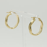 14K Gold Twisted Hoop Earrings - Diamond Origin