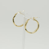 14K Gold Twisted Hoop Earrings - Diamond Origin