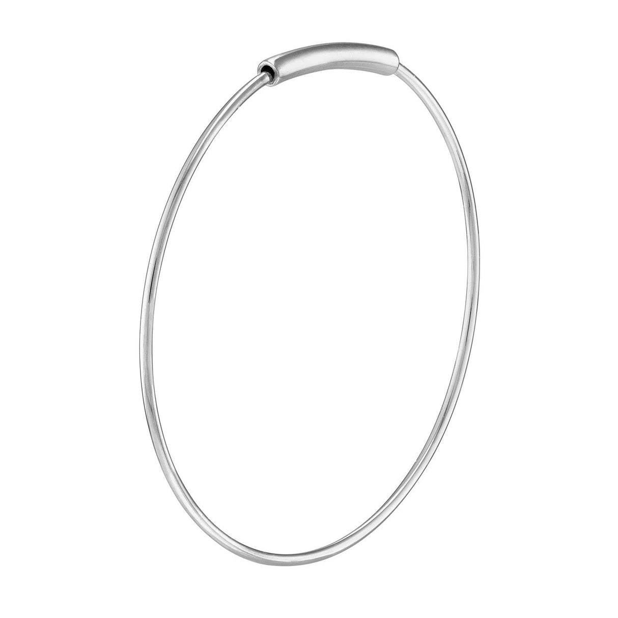 14K Solid Gold 25mm Endless Wire Hoop Earrings - Diamond Origin