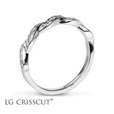 Crisscut Diamond Ring, 0.18 cttw Lab Grown Diamond Round Shape Crisscut Band, LG Crisscut Wedding Band, - Diamond Origin