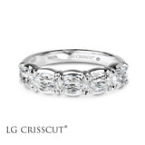 Crisscut Diamond Ring, 1,20 cttw Oval Shape L'Amour Lab-Grown Diamond Band, - Diamond Origin