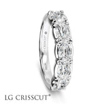 Crisscut Diamond Ring, 1,20 cttw Oval Shape L'Amour Lab-Grown Diamond Band, - Diamond Origin