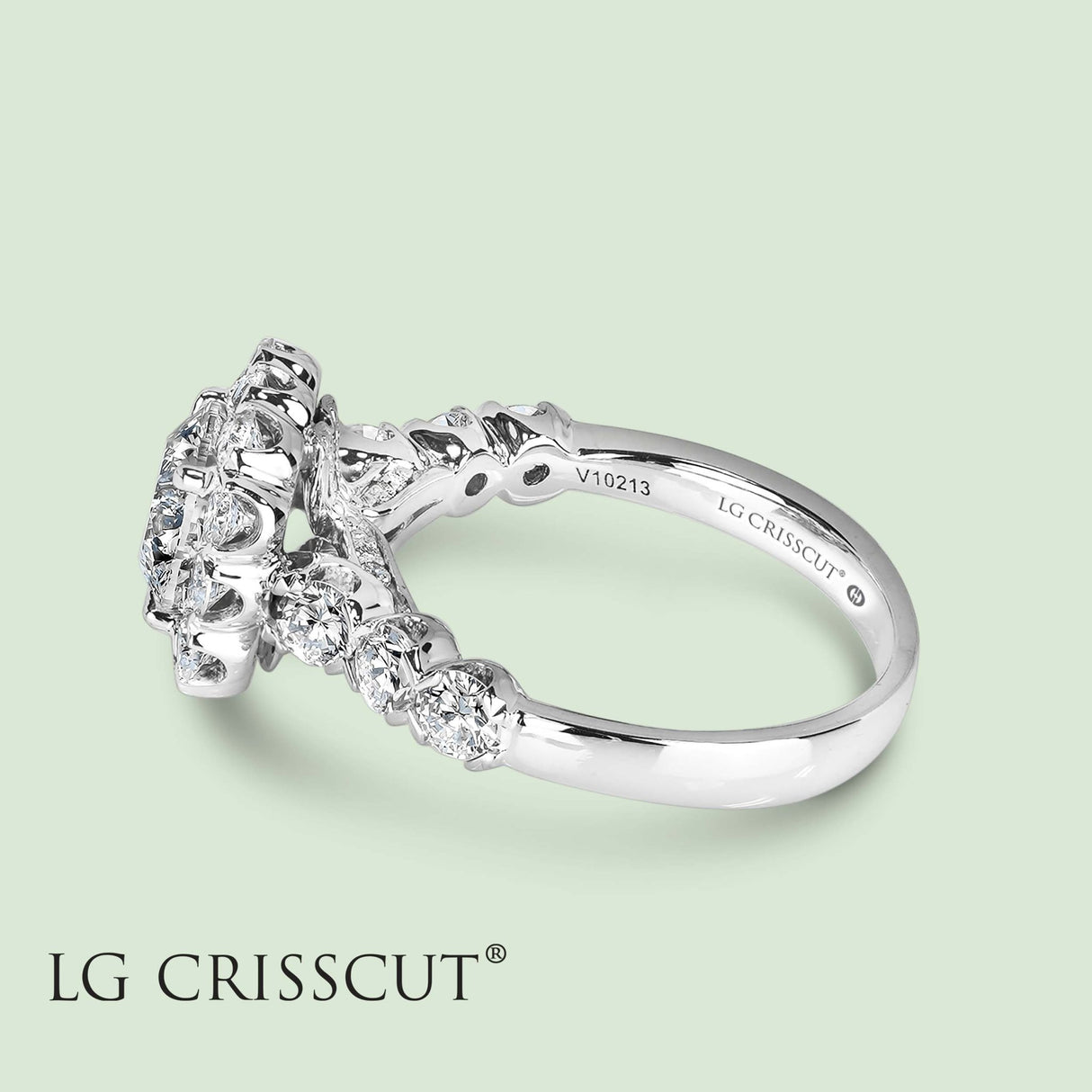 Crisscut Lab Grown Diamond Ring, Lab Created Crisscut Band, Lab Grown Pear Shape Diamond Rings, 8