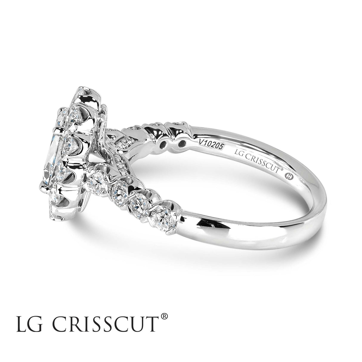 Crisscut Diamond Ring, Lab Grown Oval Diamond Ring, 1 ct Center Lab Grown Diamond Ring, Halo Diamond Ring, - Diamond Origin