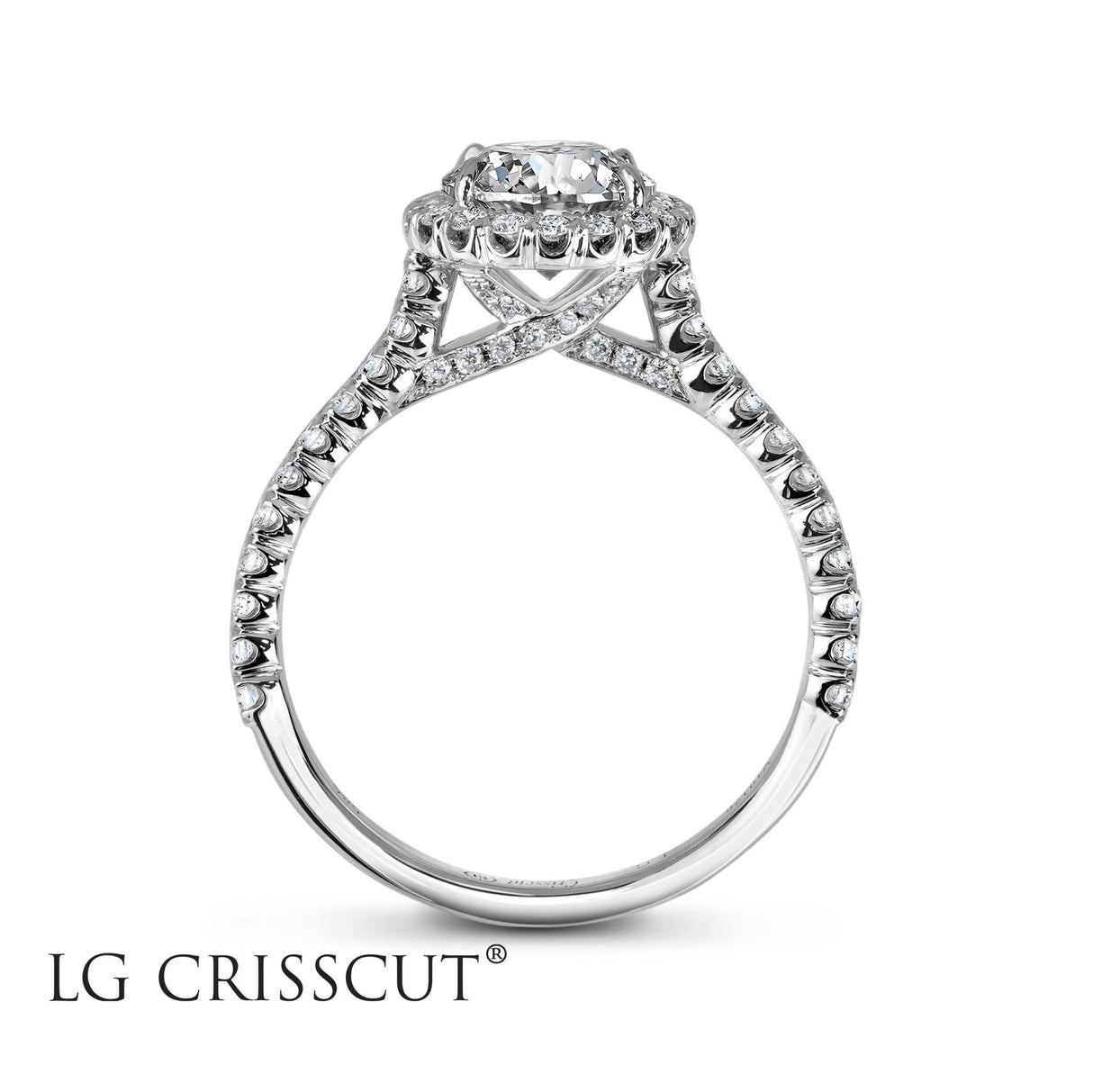 Crisscut Diamond Ring, Lab Grown Round Diamond Ring, Center 1.25 ct Lab-Grown Diamond, Halo Diamond Ring - Diamond Origin
