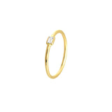 Diamond Ring , 1/10ct Baguette Diamond Bezel Ring, Diamond Fashion Rings, Gold Ring, - Diamond Origin