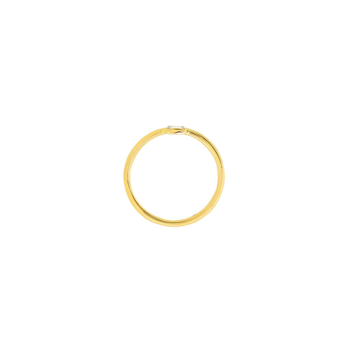 Diamond Ring , 1/10ct Baguette Diamond Bezel Ring, Diamond Fashion Rings, Gold Ring, - Diamond Origin