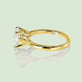 Diamond Ring, 2 ct. Diamond Solitaire Engagement Ring, Emerald Shape 2 ct., Lab-Grown Diamond 2 ct. Weight Diamond Ring, - Diamond Origin