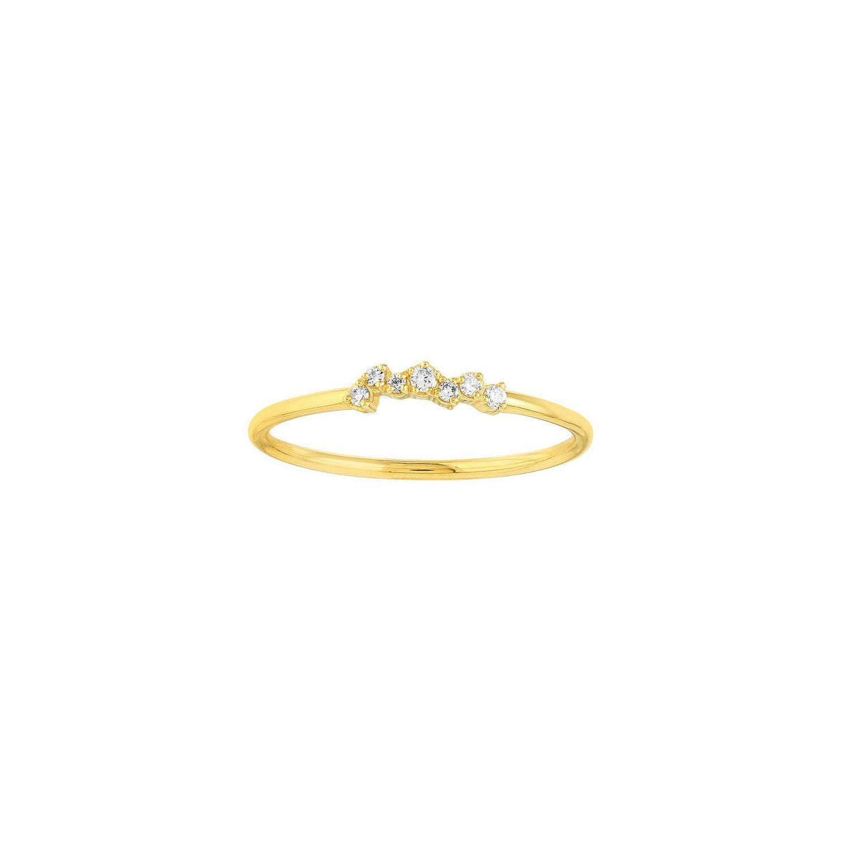 Claw Diamond Band: Trio Stackable Ring  Diamond bands, Stackable wedding  bands, Geometric eternity band